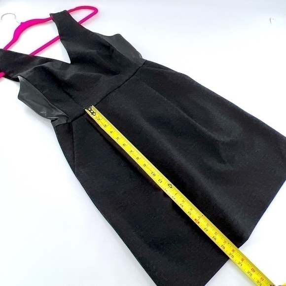 Madewell E1516 Dark Gray Leather Insert Ponte Sleeveless Dress size 4 - Picture 15 of 15